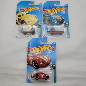 Hot Wheels 50th Anniversary Volkswagen Beetle & TOONED (Red, Blue, or Yellow)